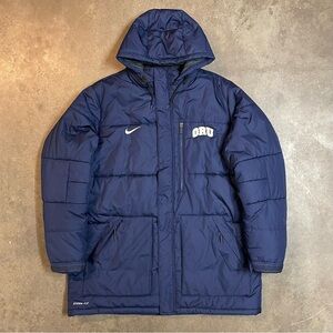 Nike Storm-Fit Puffer Jacket Parka Winter Coat Removable Hood Navy Men’s 2XL